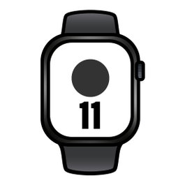 Apple Watch Series 11 GPS + Cellular 42mm Negro Azabache Correa Deportiva Negra S/M